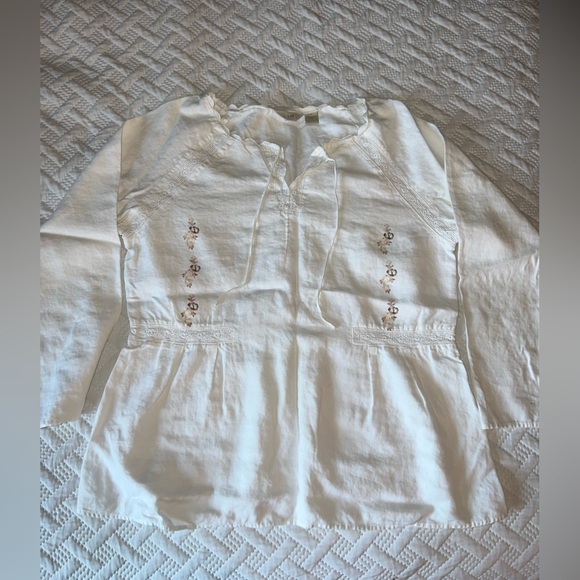 J. Jill Cream Linen Blouse - Picture 2 of 6